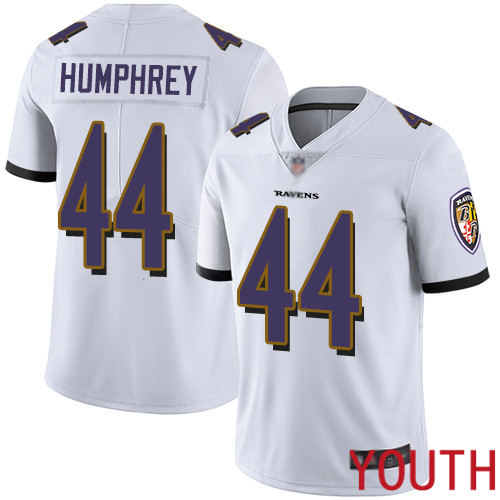 Baltimore Ravens Limited White Youth Marlon Humphrey Road Jersey NFL Football #44 Vapor Untouchable